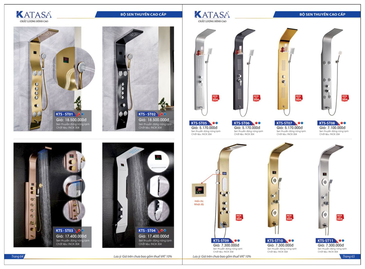 Thiết bị vệ sinh KATASA Catalogue và Bảng giá mới nhất /Page 